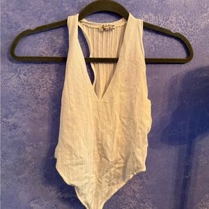 Elegant White Sleeveless Bodysuit